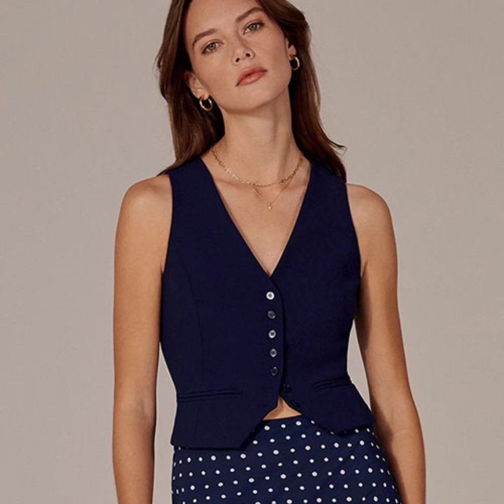 THE AGNES VEST (My favorite Daughter), NWOT, Medium, Navy